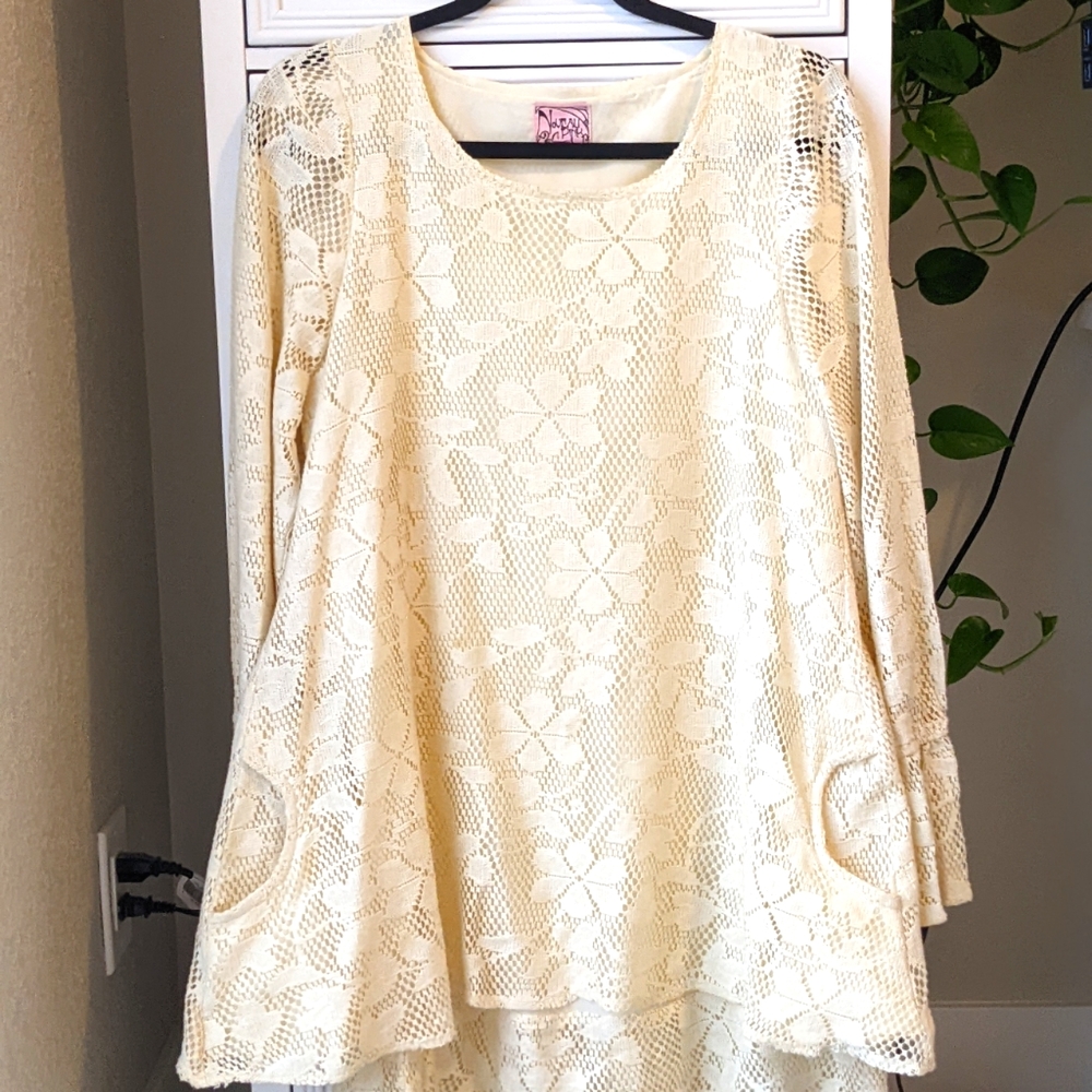 Boho bell sleeve lace dress or tunic